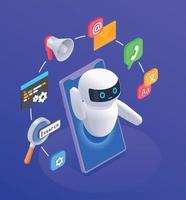 Chatbot Messenger Concept Illustration vector