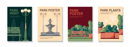 Park Posters Set vector