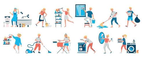 Cleaning Color Set vector