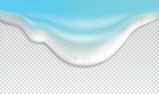 Realistic Wave Transparent Composition