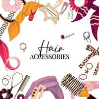 Hair Accessories Frame vector