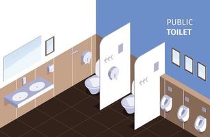 Public Toilet WC Isometric vector