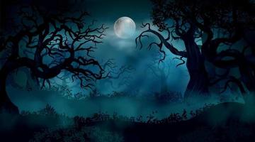 Halloween Forest Background vector