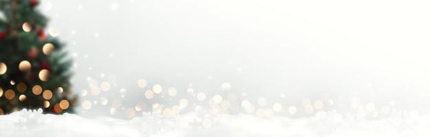 Winter background design concept with christmas tree photo
