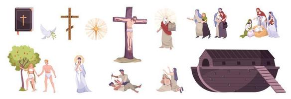 Christianity History Realistic Set vector