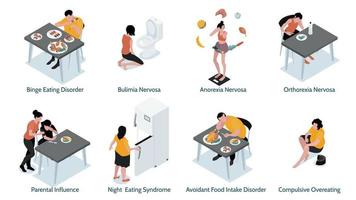 Isometric Gluttony Design Concept vector