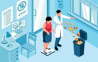 Nutritionist Isometric Illustration vector