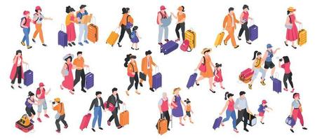 Travel People Icons Collection vector