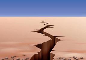 Desert Landscape Crack Composition vector