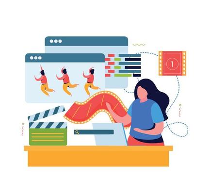Animation And Motion Design Flat Composition
