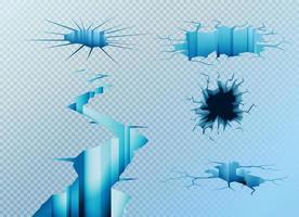 Ice Ground Cracks Collection vector