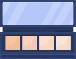 Eyeshadow palette semi flat color vector object