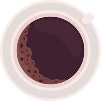 café en taza objeto vectorial de color semi plano vector