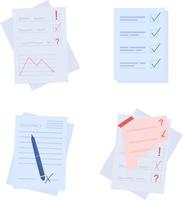 Notes on papers semi flat color vector object set