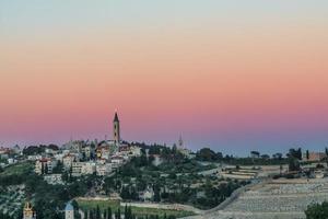 el monte de los olivos en jerusalén foto