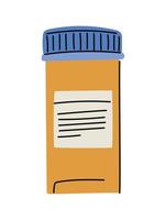 golden medical bottle vector