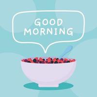 good morning breakfast poster vector