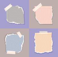 four rip papers vector