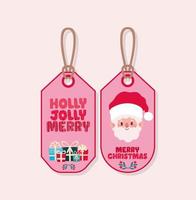 holly jolly merry tags