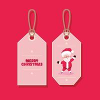 xmas label and santa vector