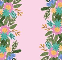 flowers bouquet frame vector