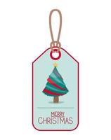 christmas tag design vector