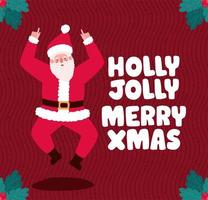 holly jolly merry xmas illustration vector