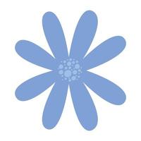blue flower design vector