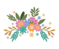 ilustración de ramo de flores vector