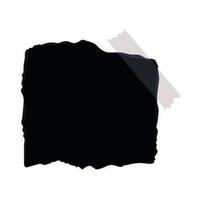 black ripped paper vector