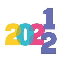 beautiful 2021 year design vector