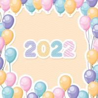 new year 2022 card vector