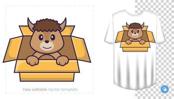 Cute sheep character. Prints on T-shirts, sweatshirts, cases for mobile phones, souvenirs. Isolated vector illustration on white background.