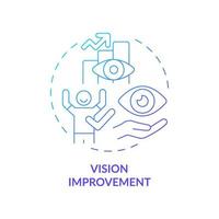 Vision improvement gradient concept icon. Most effective procedure. Fast healing process. Recovery after laser eye surgery abstract idea thin line illustration. Vector isolated outline color drawing