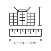 Nano Satellites linear icon. Low mass, size science, cube-shaped innovative spacecrafts. Thin line customizable illustration. Contour symbol. Vector isolated outline drawing. Editable stroke