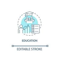 Education concept icon. Treatment for ADHD in adults abstract idea thin line illustration. Limiting distractions. Increasing learning abilities. Vector isolated outline color drawing. Editable stroke
