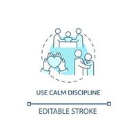 Use calm discipline concept icon. Treatment for ADHD in adults abstract idea thin line illustration. Fixing communication problems. Vector isolated outline color drawing. Editable stroke