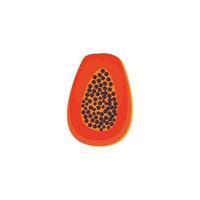 diseño de vector de fruta de papaya aislada