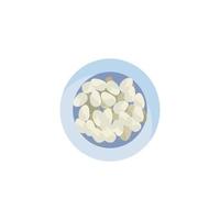 Isolated white beans vector design