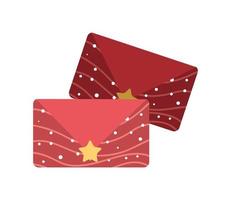 christmas envelopes decoration vector