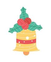 campana de navidad decoracion vector