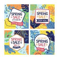 Spring Sale Social Media Post vector