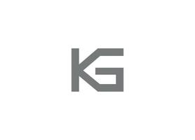 kg letter initial modern logo design vector icon template