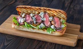 Steak Sandwich closeup photo