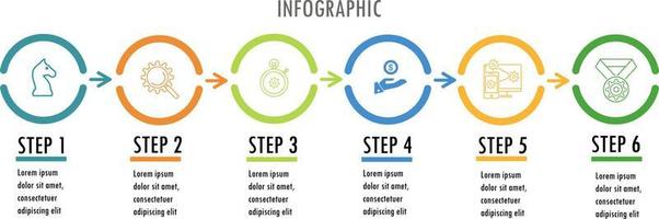 infografías para el concepto de negocio con opciones de iconos o pasos. vector