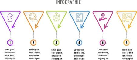 infografías para el concepto de negocio con iconos y opciones o pasos. vector