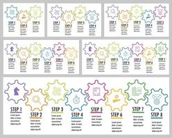 infografías para el concepto de negocio con iconos y opciones o pasos. vector