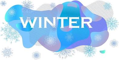 Winter abstract shapes backgrounds for web vector