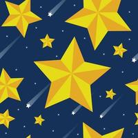 Diseño de fondo de patrón de estrellas sin costuras vector