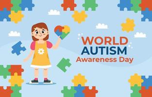 World Autism Awareness Day Background vector